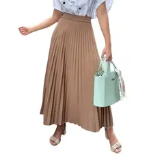 VIRTUD - Falda plisada maxi larga