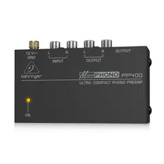 BEHRINGER - Preamplificador de tornamesa PP400 Negro