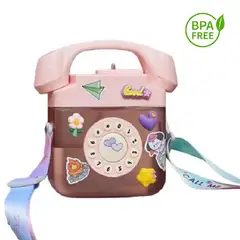 GENERICO - Termo Pitillo Botilito en Forma de Teléfono - Lonchera