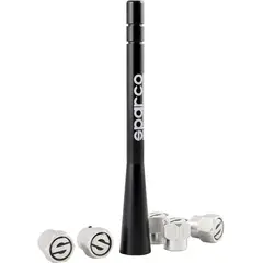 SPARCO - Antena Para Radio Carro + 5 Tapas Valvula SPC1417