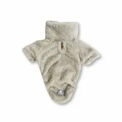 WAWAW - Saco para perro de cuerpo largo talla S cuello alto cremallera bisonte gris oscuro