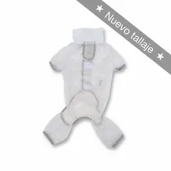 WAWAW - Impermeable 4patas para perro talla XL transparente 7 cuello blanco