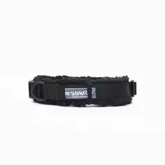 WAWAW - Collar para perro talla S reata negro protector borrego negro