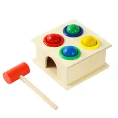 GENERICO - Cubo Didactico De Madera Con Martillo Juguete de Motricidad
