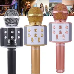 TECNOHOGAR JS - Microfono Karaoke Bluetooth Efectos De Voz Ws858 Negro