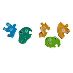 GENERICO - Rompecabezas Dinosaurio Didáctico Con Números En Madera