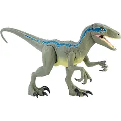 JURASSIC WORLD - Juguete Dinosaurio Super Colossal Velociraptor Blue