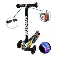 GENERICO - Patineta 3 Ruedas Gusanito Scooter Graduable