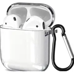 GENERICO - Estuche funda silicona transparente para airpods serie 1y2