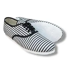 XIAN SHOES - Alpargatas Cordones Hombre Rayas
