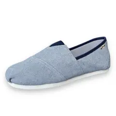 XIAN SHOES - Alpargata cordones hombre azul oscuro total 25