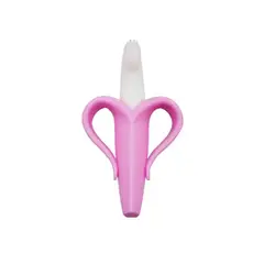 GENERICO - Rasca Encías Bebe Mordedor Estimulante Dientes Banano Rosado