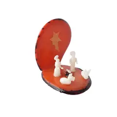 GENERICO - PESEBRE EN MINIATURA TALLADO EN TAGUA DE 3 CMS DE ALTO