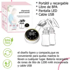 LANZURY IMPORTACIONES - Extractor de Leche Eléctrico - Portátil LIBRE DE BPA-