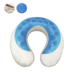 TECHCONFORT - Almohada Viajera en Gel y viscoelástica - Cojin cuello memory foam.