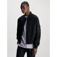 CALVIN KLEIN - Chaqueta Bomber Ligeramente Acolchada Hombre Negro