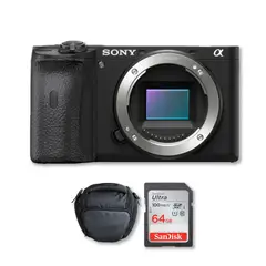 SONY - Alpha a6400 4K Solo Cuerpo + Memoria 64Gb de 100Mbs + Bolso