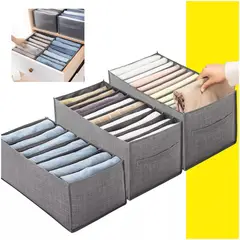 ONE PIXEL - Set 3 Piezas Organizador Divisor Ropa Jeans Camisas Cajones