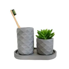 DE CONCRETO MATERAS Y DISEÑO - Organizadores Decox3 de Cemento 12x17.5x9 cm Gris