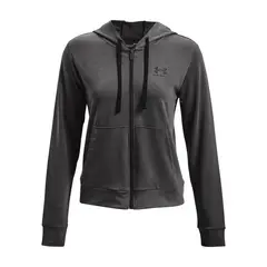 UNDER ARMOUR - Chaqueta Mujer RIVAL TERRY FZ HOODI Gris UNDER ARMOUR.