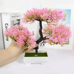 GENERICO - Plantas Artificiales Árbol Japonés Bonsái Decoración Hogar Fucsia