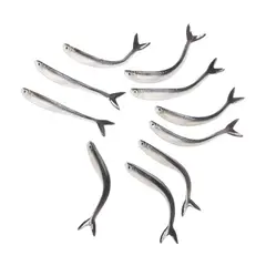 GENERICO - Señuelos De Silicona Para Pesca Realistas 8 Cm X 10 Unidades