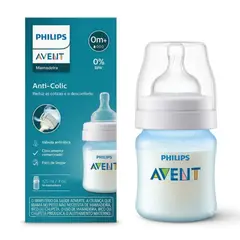 PHILIPS AVENT - Tetero Anti-colico Con Válvula Anticólicos Azul 4oz (0meses+) Flujo 1