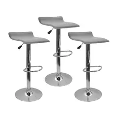 BOXBIT - Kit por 3 Silla Wave Bar - Gris