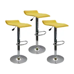 BOXBIT - Kit por 3 Silla Wave Bar - Amarillo