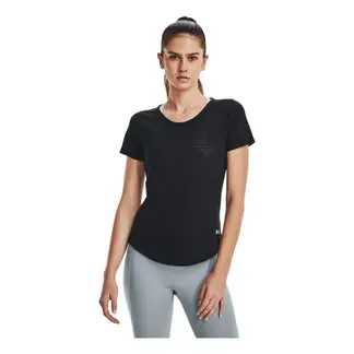 UNDER ARMOUR - Camiseta Mujer STREAKER DECO DIAMON Negro UNDER ARMOUR.