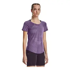 UNDER ARMOUR - Camiseta Mujer Streaker Deco Diamon Purpura
