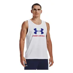 UNDER ARMOUR - Camiseta Blanco Hombre UA M SPORTSTYLE LOGO 1329589-104-022 UNDER ARMOUR.