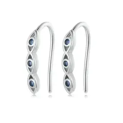 ALHAJAS - Aretes Topos Para Mujer Ojo Protección Suerte Fabricados En Plata 925