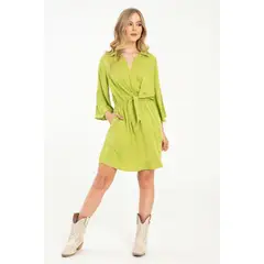 RAGGED - Vestido corto malibu Verde olivo