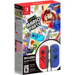 NINTENDO - Joy-Con L-R Azul y Rojo Neón Super Mario Party Juego Digital.