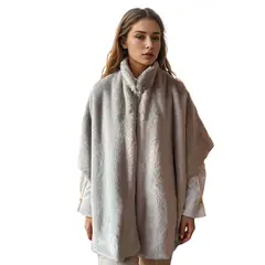 FRIOLENTA - Capa Aurora Elegante Matrimonio Fiesta Chal - Gris