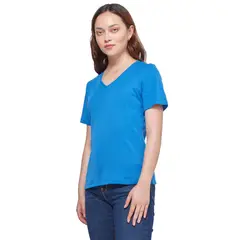 SANTANA - Camiseta Básica Mujer Isabella Azul Rey