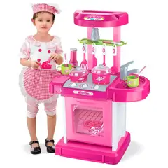 GENERICO - Cocina Maletin Juguete Horno Luz Sonidos Plegable Accesorios