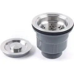 GENERICO - Desagüe Canastilla Trampa 4 Pulg Acero Lavaplatos Cocina