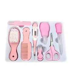 MUNDO BEBE - Set de cuidado Kit de aseo bebe enfermería niña X 10 PIEZAS