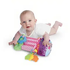 JUGANDO Y EDUCANDO - Almohada Rosada Para Bebe Estimulacion Para Gateo