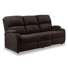 MICA - Sofá Reclinable Moderno Tela 3 Puestos Push Arm New Rest 189 x 92 x 95 cm Azul - Mueble - Mueble