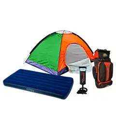 GENERICO - Combo Carpa Camping 4 Per + Colchon+ Bomba +morral Env Inmed