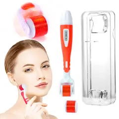 CARER SPARK - Derma Roller 0.5mm 540 Pines Microagujas Faciales Con Led Rojo