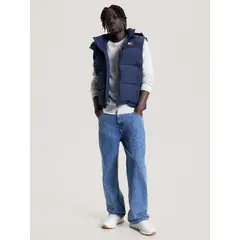 TOMMY HILFIGER - Tenis Estilo Running De Texturas Mixtas Hombre Blanco