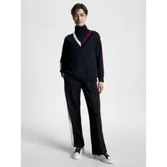 TOMMY HILFIGER - Tenis Azul/Blanco Con Monograma Para Mujer