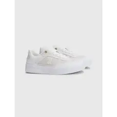 TOMMY HILFIGER - Tenis Tipo Basket Con Monograma Mujer Blanco