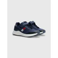 TOMMY HILFIGER - Tenis Con Velcro Para Niño Azul