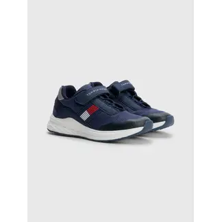 TOMMY HILFIGER - Tenis Con Velcro Para Niño Azul