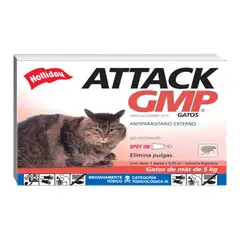 HOLLIDAY - Attack Gatos Pipeta Control Pulgas Garrapatas 0.75ml